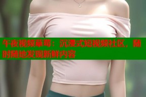 午夜视频草莓：沉浸式短视频社区，随时随地发现新鲜内容